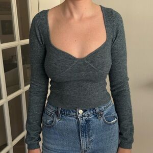 Wilfred Cashmere/Wool Cropped Sweater